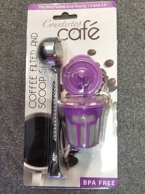 Purple Coffee Filter and Scoop Set